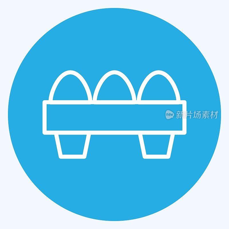 Icon Eggs. suitable for Garden symbol. blue eyes style. simple design editable. design template vector. simple symbol illustration
